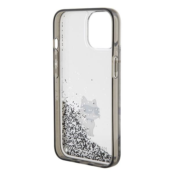 Karl Lagerfeld Klhcp15Slkcnsk Iphone 15 / 14 / 13 6.1 Transparent Hardcase Liquid Glitter Choupette