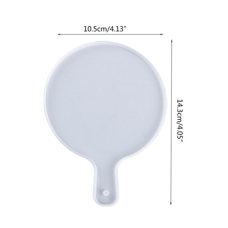 DIY Handwerk Servierbrett UV Epoxidform handgefertigt Untersetzer Harzform Obsttablett mit Griff Harzform Silikonform