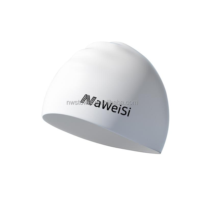 Swimming Pool Silicon Cap Hat Outdoor Water Sports Swimming Cap Silicone 19*23CM белый