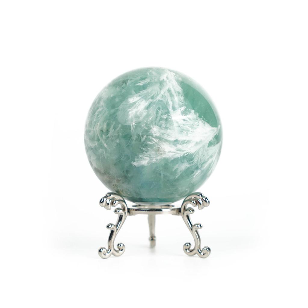 Cross-border Natural Crystal Ball with Multi-Gem Raw Stone Polished for Home Office Feng Shui Decor.