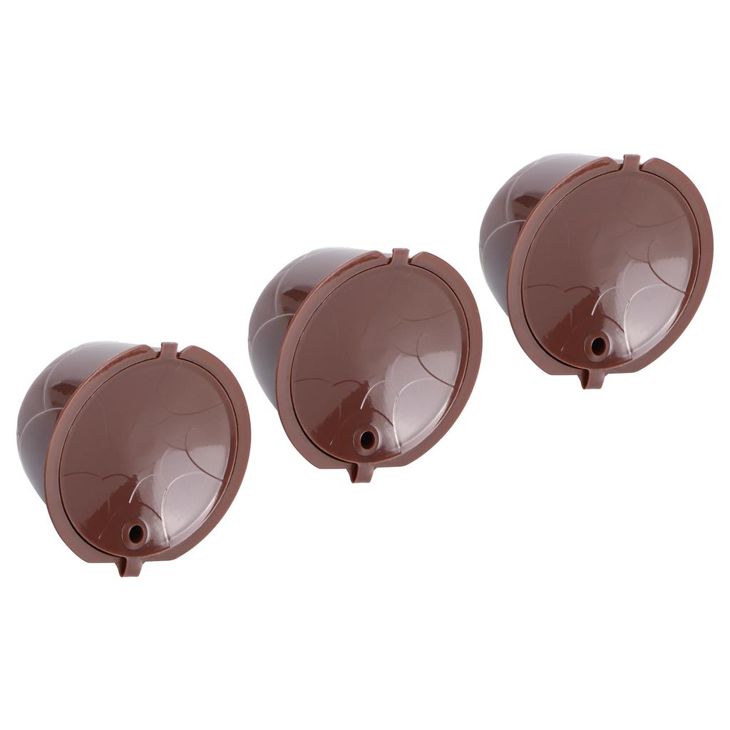 Coffee Capsules Reusable Refillable Coffee Cup Filter Kit Fit for DOLCE GUSTO Machine(Coffee 3 Capsules1 Spoon 1 Brush)