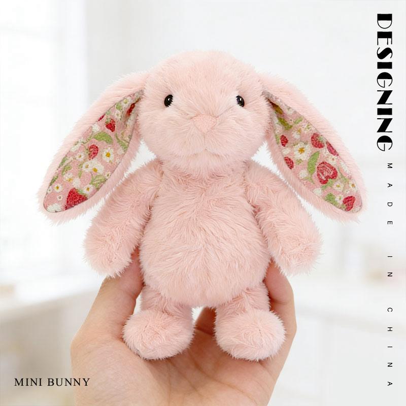1Pc 15CM Cute Lop-eared Rabbit Plush Pendant Toy Stuffed Soft Bunny Dolls Kawaii Keychain Bag Pendant Doll Birthday Gifts