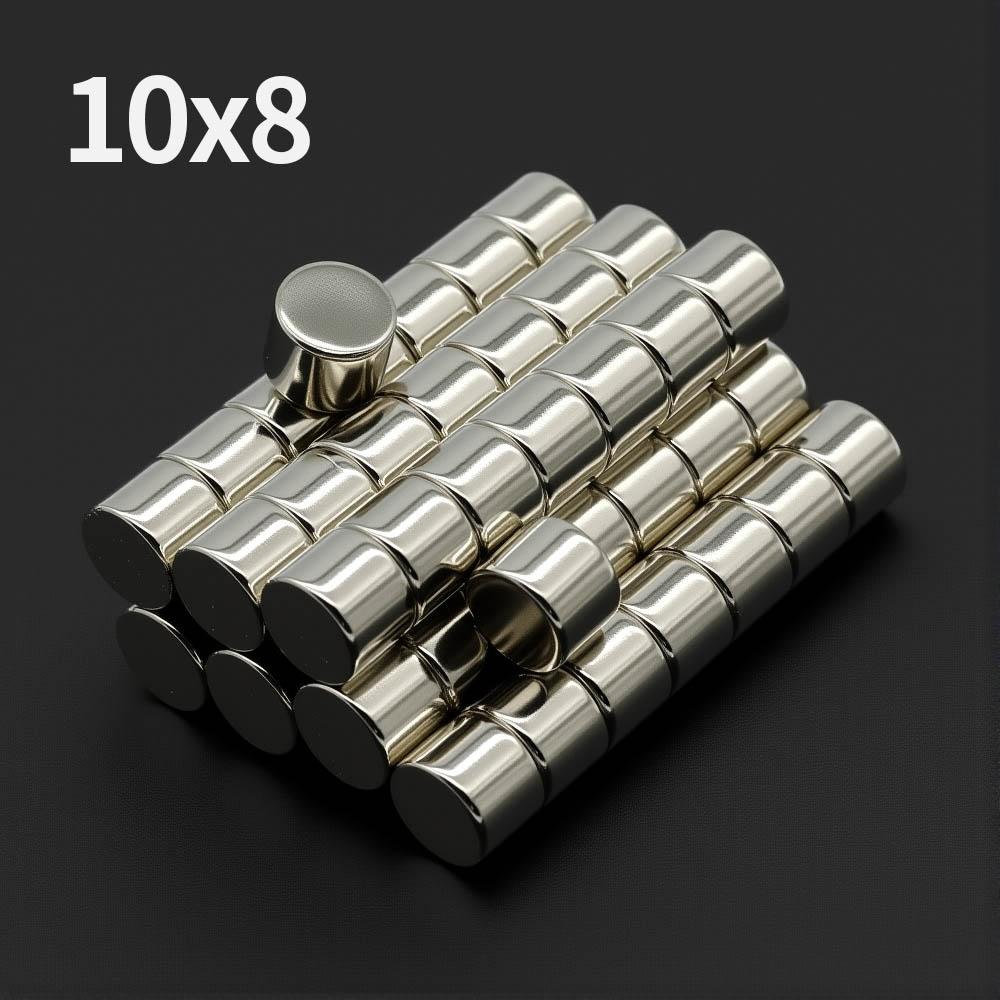 10x8mm Powerful Neodymium Magnet N35 NdfeB Permanent Magnetic imanes Round Super Strong Fridge Magnets DIY
