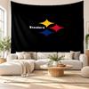 Pittsburgh Steelers Wall Tapestry, Soft Fabric Wall Hanging, Decorative Backdrop For Bedroom Home Wall Art