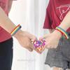 Nepal Rainbow Lesbians Gays Bisexuals Transgender Bracelets For Women Girls Pride Woven Braided Men Couple Friendship Jewelry