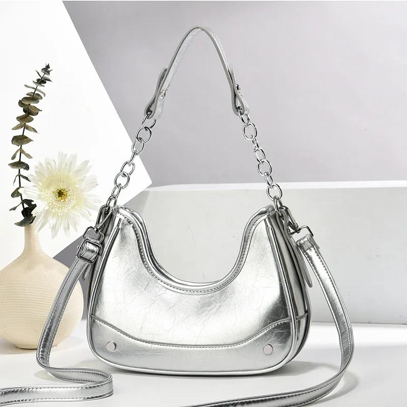 

Новые стильные женские сумки на цепочке из кожи, повседневные мягкие многофункциональные сумки для отдыха, женская сумка под мышкой