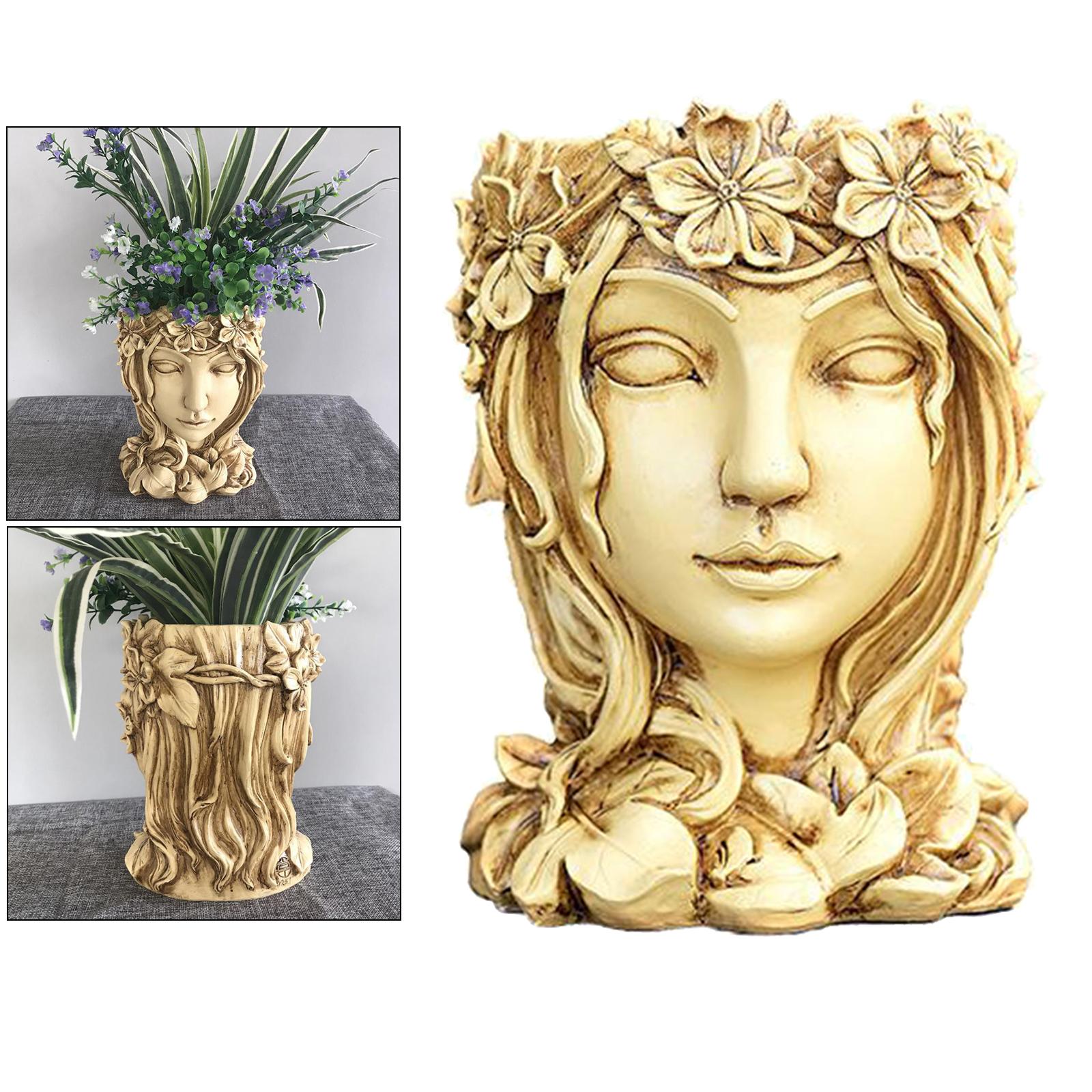 Vaso per fiori con faccia sorridente,Vaso per piante con faccia sorridente - Fioriera in resina con faccina sorridente per giardino,Vasi per Succulente con Foro di Scarico per Piante di Cactus Succule