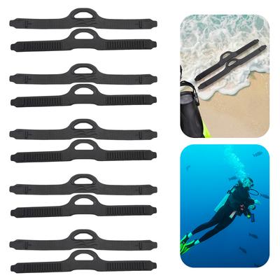 1Pair Fin Flippers Strap with Quick Release Buckles Adjustable Fin Strap TPR Fin Straps Replacement for Freediving & Snorkeling