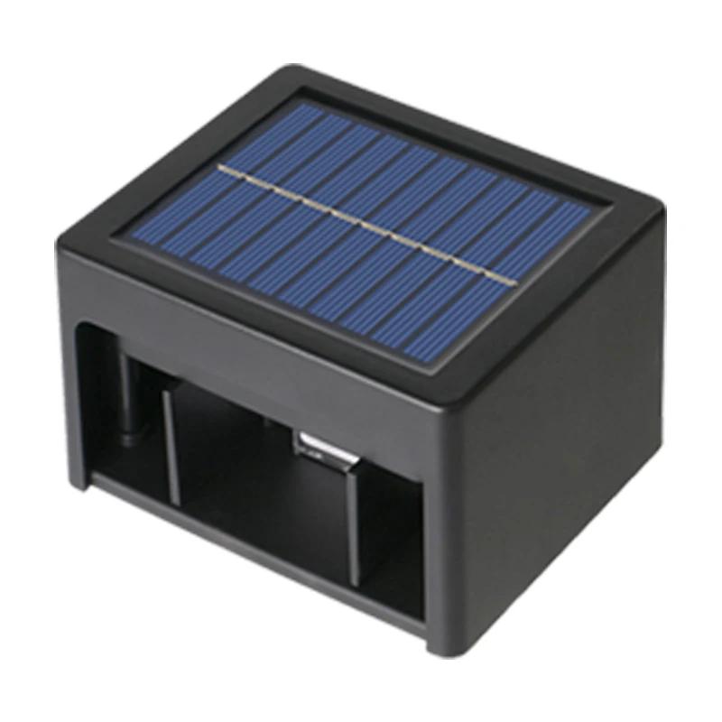 

Світлодіодне сонячне садочне світло Вуличне водонепроникне Кут освітлення регульований Настінний світильник Балкон Паркан для сходів Енергозберігаючі Сонячні лампи Warm and White