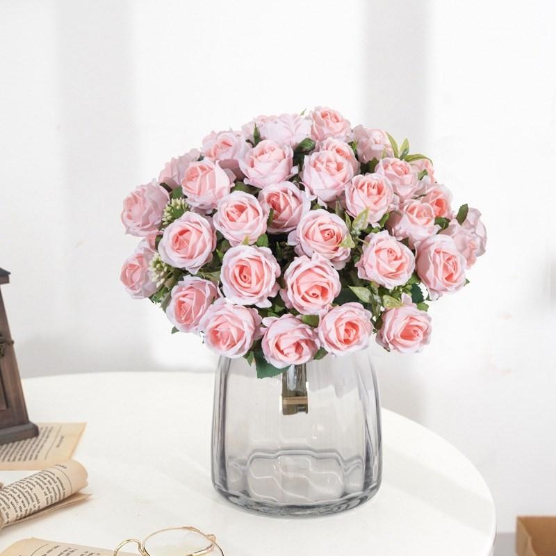 1/5pcs Artificial Flowers Silk Roses Festival Wedding Party Bouquet Household Product Vase Home Room Decorations Valentine's Day
