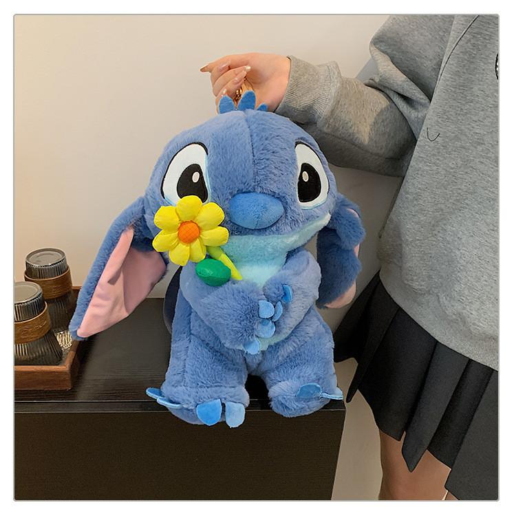 Lilo Stitch Plys Tegneserie Rygsæk Til Piger Med Lynlås Og Lomme Til Afslappet Rejse