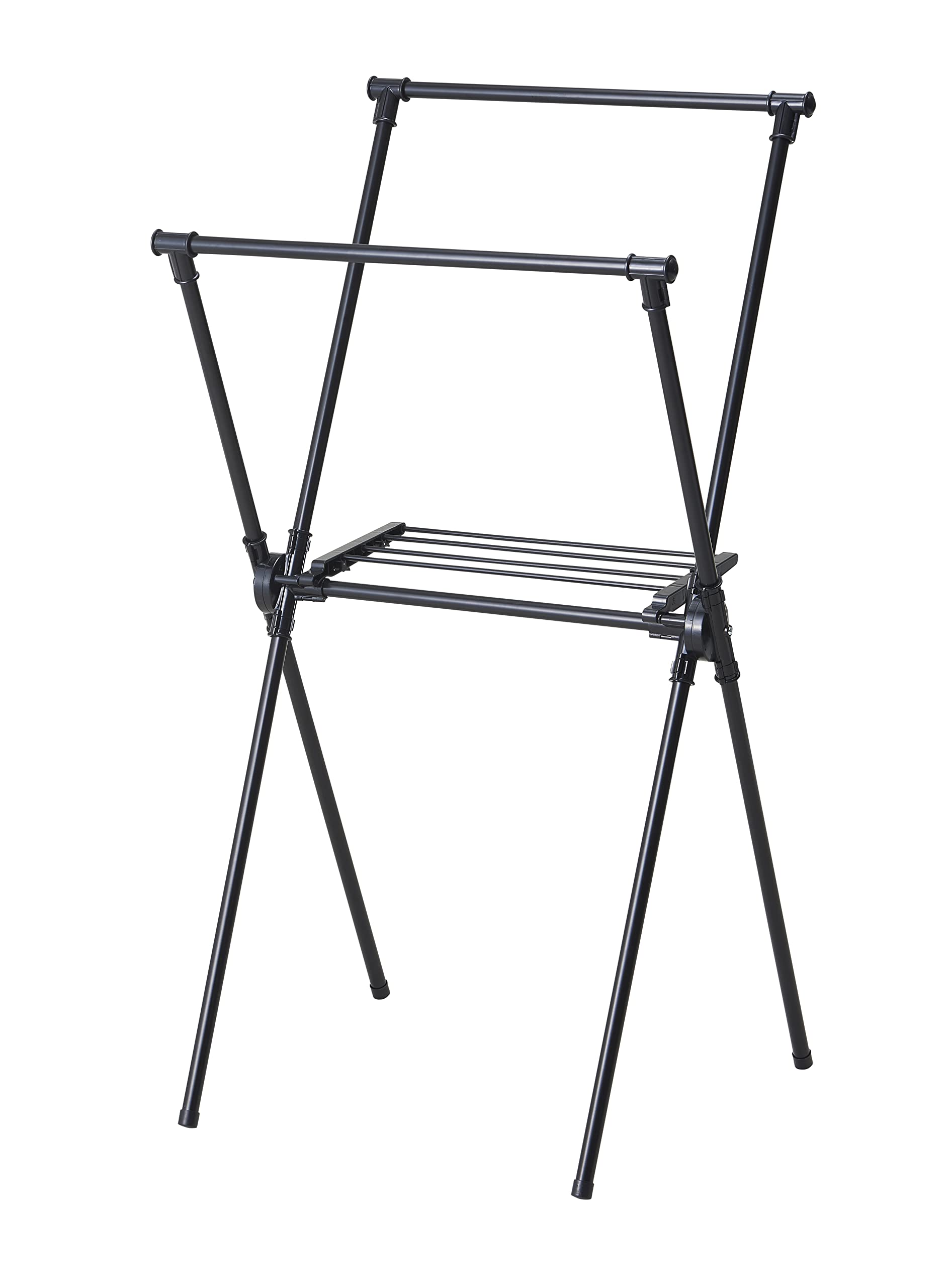 

Pearl Metal Clothes Drying Rack, X-Shaped, Foldable, Indoor Use, Easy Assembly, Black, BLKP N-7943