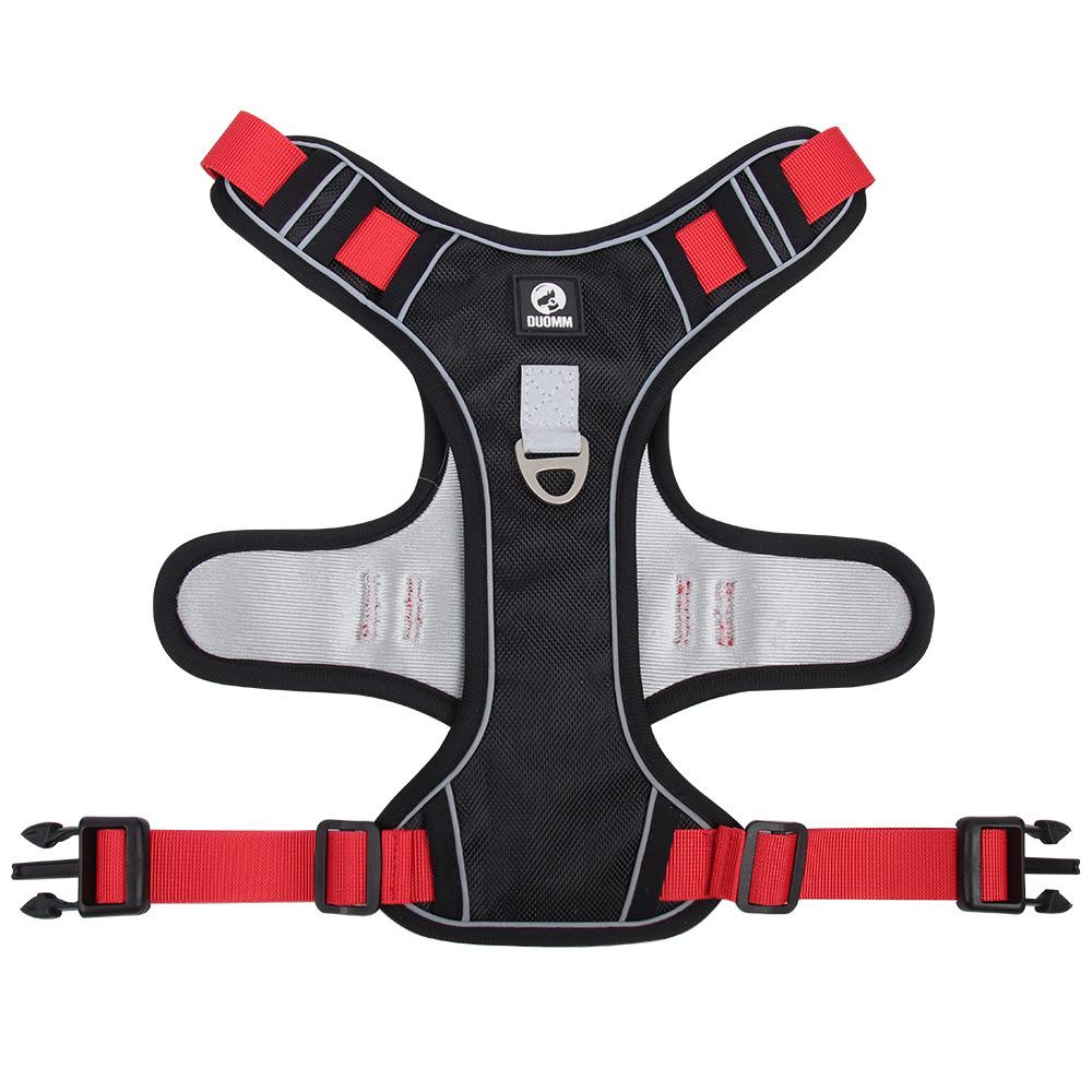 No Pull Dog Harness with Easy Control Handle Reflective Adjustable Pet Harness for Medium Large Dog Soft Padded Dog Vest Harness (black,S) чёрный