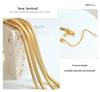 Gold-Plated Minimalist Snake Bone Chain Necklace - Hot-Selling European & American Jewelry