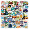50 New Outdoor Camping Theme Stickers Water Cup Tent Scenery Without Repeated Decoration Stickers