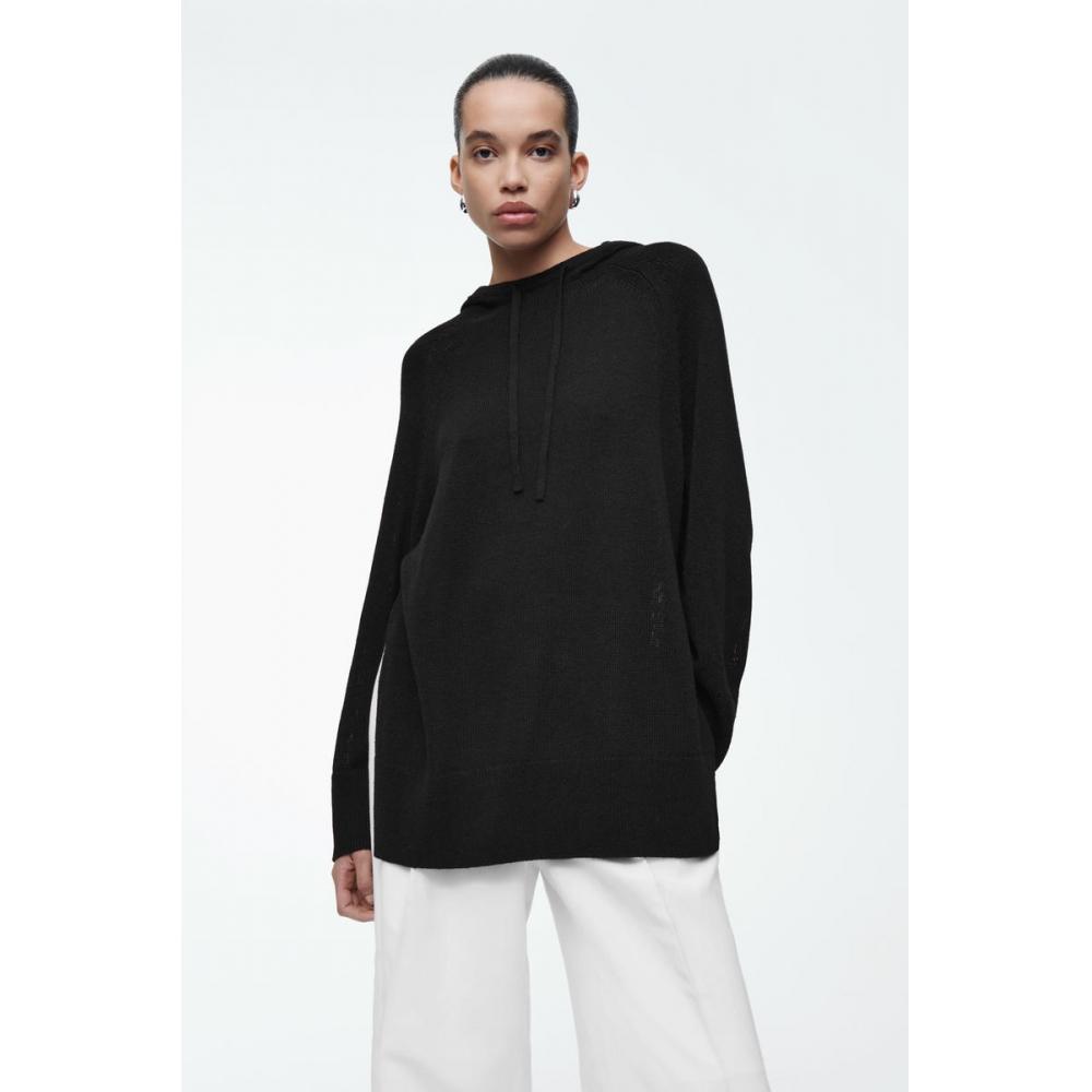 

COS Худи японского трикотажа из смесового льна Black/M