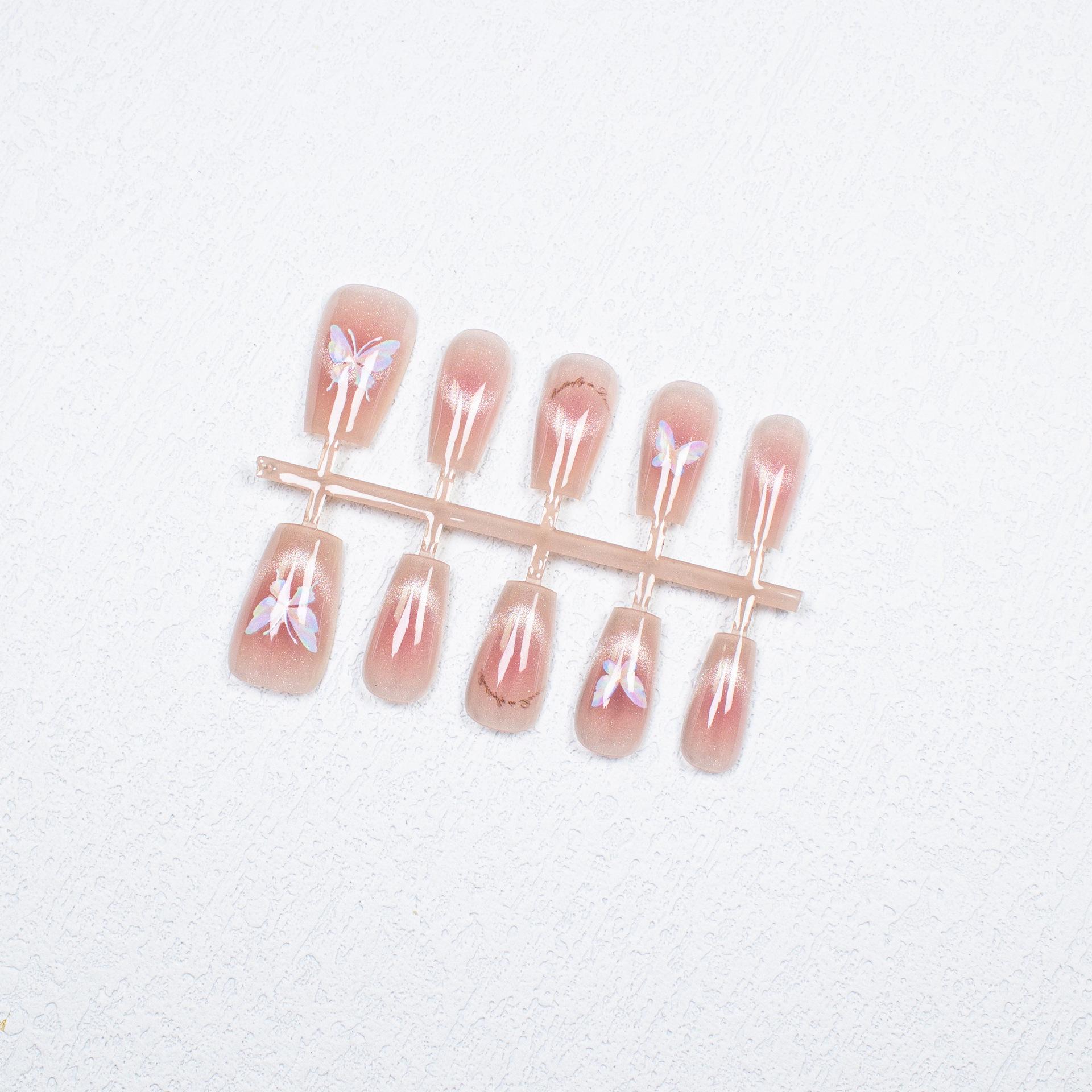 

Jiaolong Butterfly Girl Pink Cat Eye Autumn/Winter Nail Art Stickers Butterfly Girl Cat Eye M