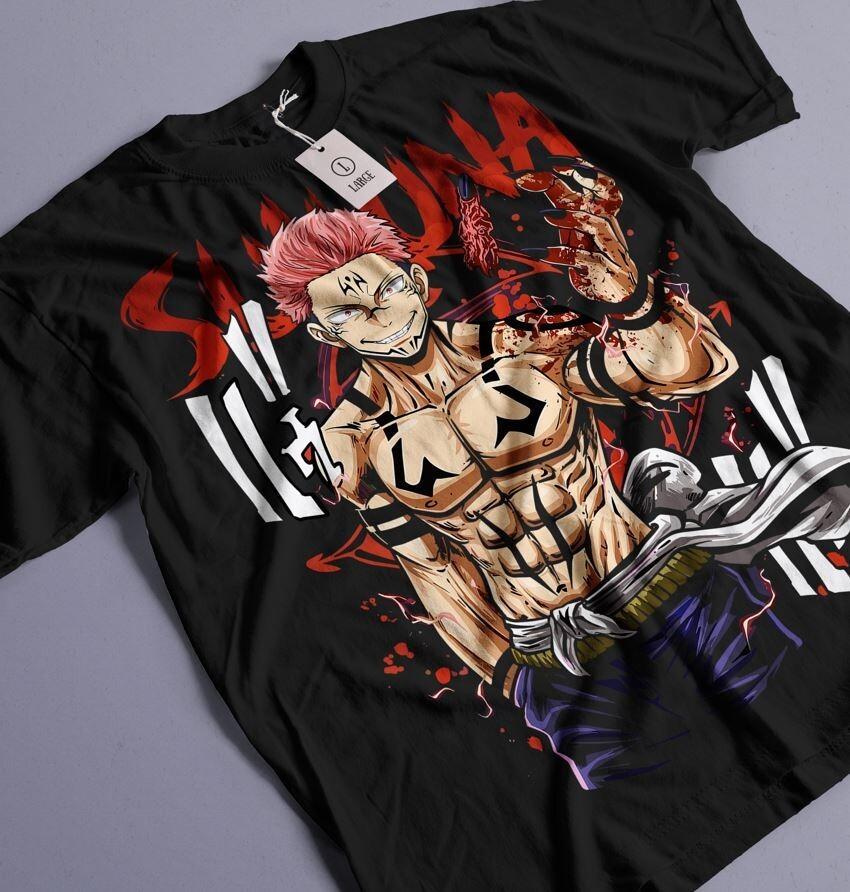 Футболка Рёмен Сукуна Jujustu Kaisen jujutsu kaisen Хоррор подарок Футболка Все размеры Унисекс Футболка XXL