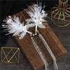 New feather hairpin fairy beauty bridal crystal soft pottery tassel headdress, high-end styling headwear