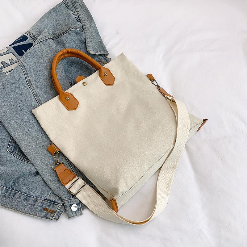 2025 Spring New Trend Solid Color Korean Personalized Shopping Bag Simple Tote Bag Casual Fashion Tote Bag