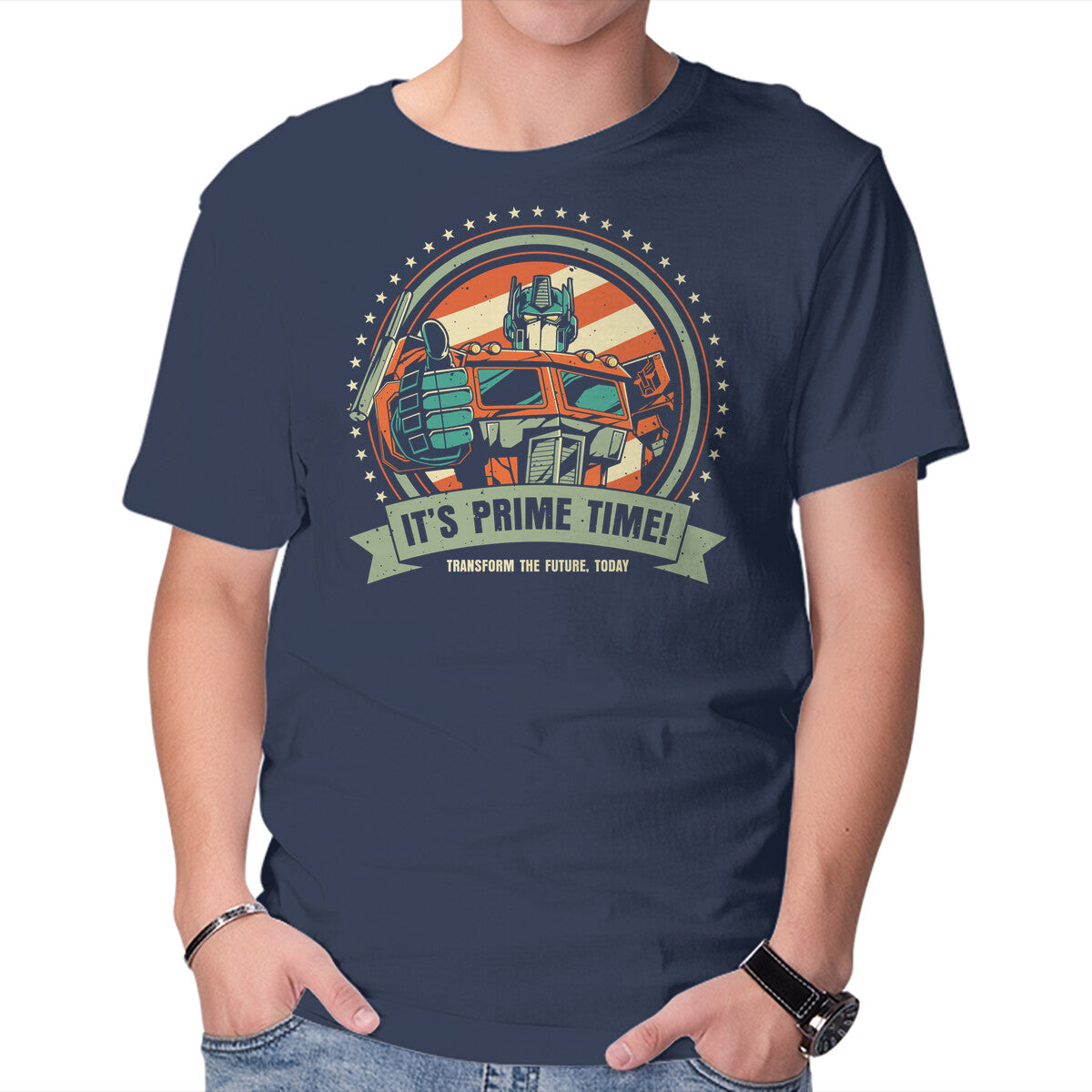 Unisex Crew Neck T-Shirt Prime Time Graphic Short Sleeve Casual Tee XXXL