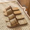 2025 Rattan Linen Cool Slippers: Non-slip, Sweat-Absorbent, Odor-Resistant. Unisex Indoor Summer Slippers for All Seasons.