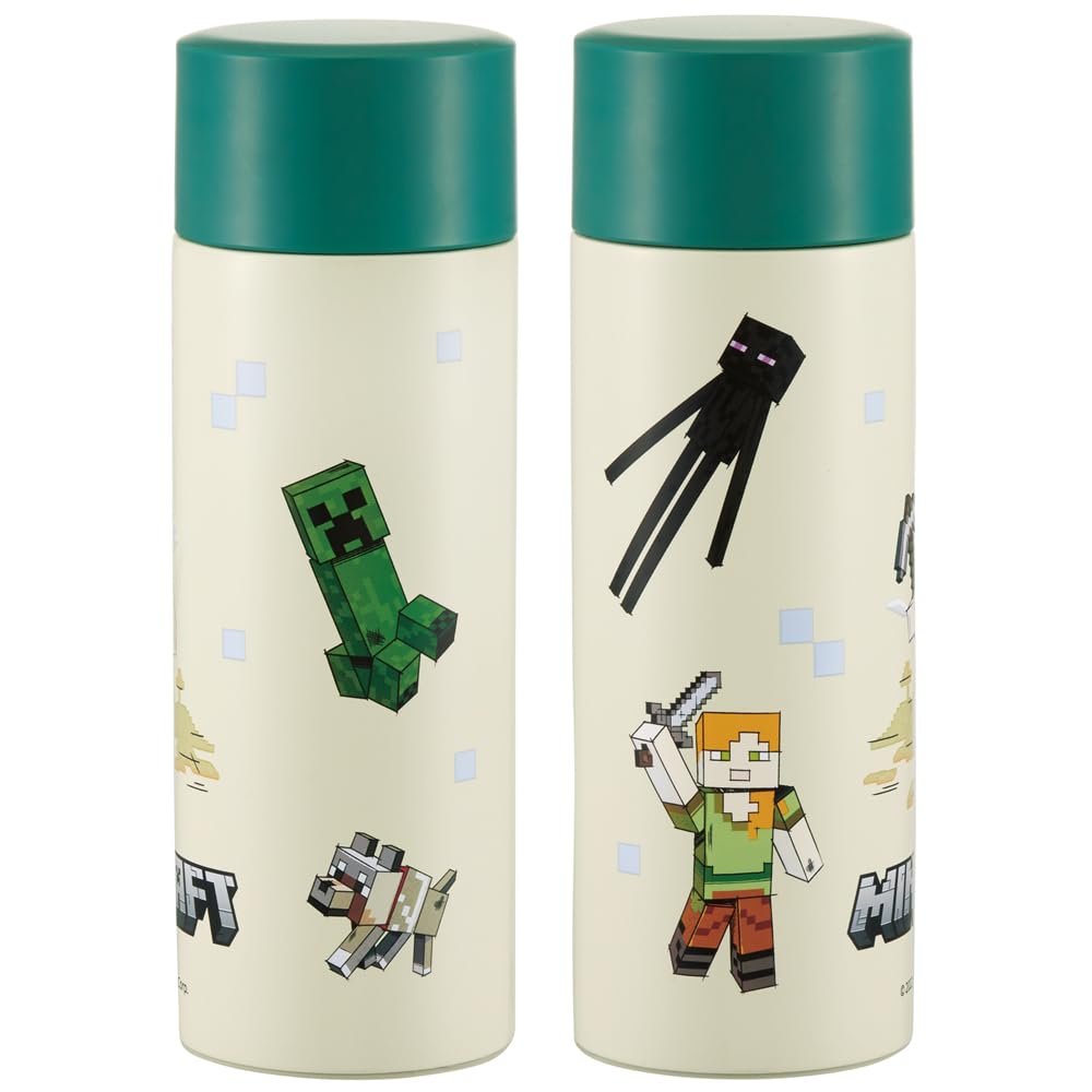 Skater Stainless Steel Mug Bottle, Minecraft Explorer Moa Design, 350ml, SMBC4B-A