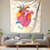 Anatomical Heart Tapestry Wall Hanging, Vintage Medical Art, Wall Decor for Bedroom Living Room Dorm