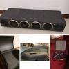 Automobil Innenraum Schwarz Grau Lautsprecherbox Teppich Länge 1/2M Filzstoff Lautsprechergittergewebe Breite 0,5M Subwoofer Kofferraumauskleidung
