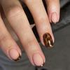 Tortoiseshell Ombre Wearable Nails: Autumn/Winter Short Square False Nails