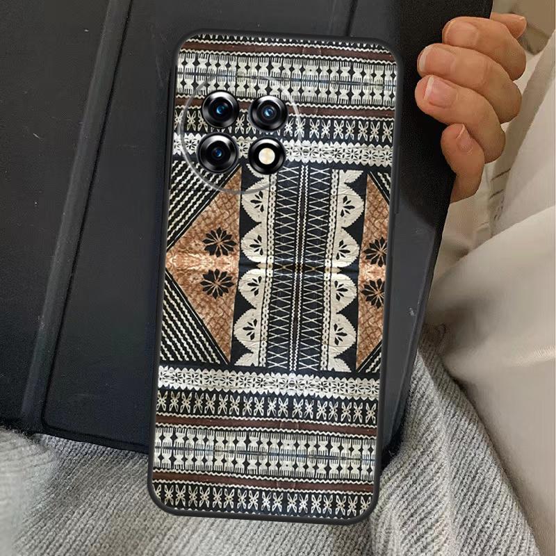 

Fijian Masi Tapa Case For OnePlus 15 13 12 11 13R 13T 10T 10R 12R OnePlus Nord 5 CE 2 3 4 Lite N20 N30 Cover OnePlus 9