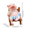 Pink Pig Figurine Decorative Reclining Statue Outdoor for Garden Displays, Courtyard