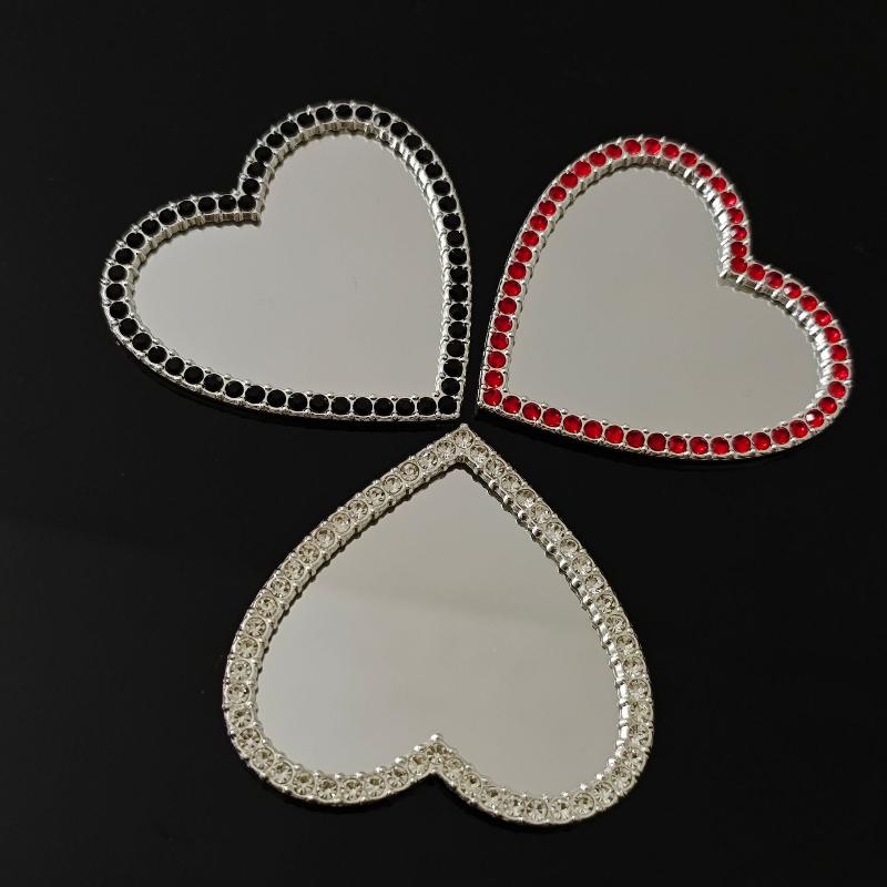 Cute Heart Mirror Sticker Type Foldable Phone Holder Portable Desktop Lazy Stand For Phone