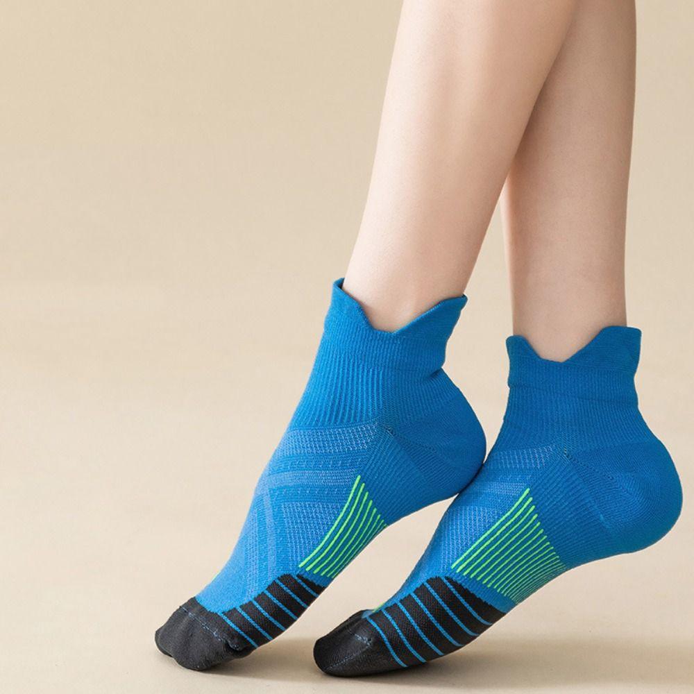 3Pairs Patchwork Men's Sports Socks Stripe Short Tube Socks Casual Running Socks  Outdoor Sports