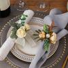 Flower Napkin Rings Rustic Napkin Rings Table Decor Western Napkin Ring Holder Rose Serviette Buckles for Wedding Party Banquet