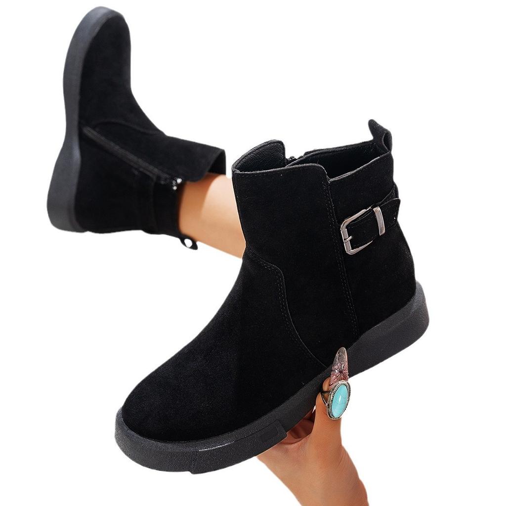 European and American Retro Boots Fashion Boots Platform Short Boots Women's Large Size Martin Boots 2025 New Autumn and Winter