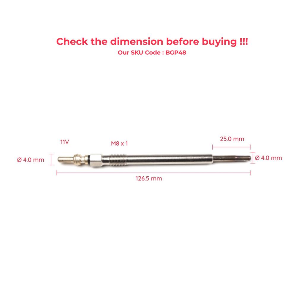 Bross Auto Parts BGP48 1 Piece Heater Glow Plugs GX4126, 0100276002 for Citroen Peugeot Volvo Jaguar Land 2.4-2.7-3.6
