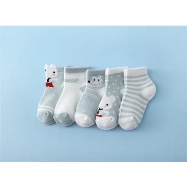 Lawadka 5Pairs/Lot Summer Thin Newborn Baby Socks Cotton Infant Boys Girls Floor Sock Casual Cartoon Toddler Clothes Accesories