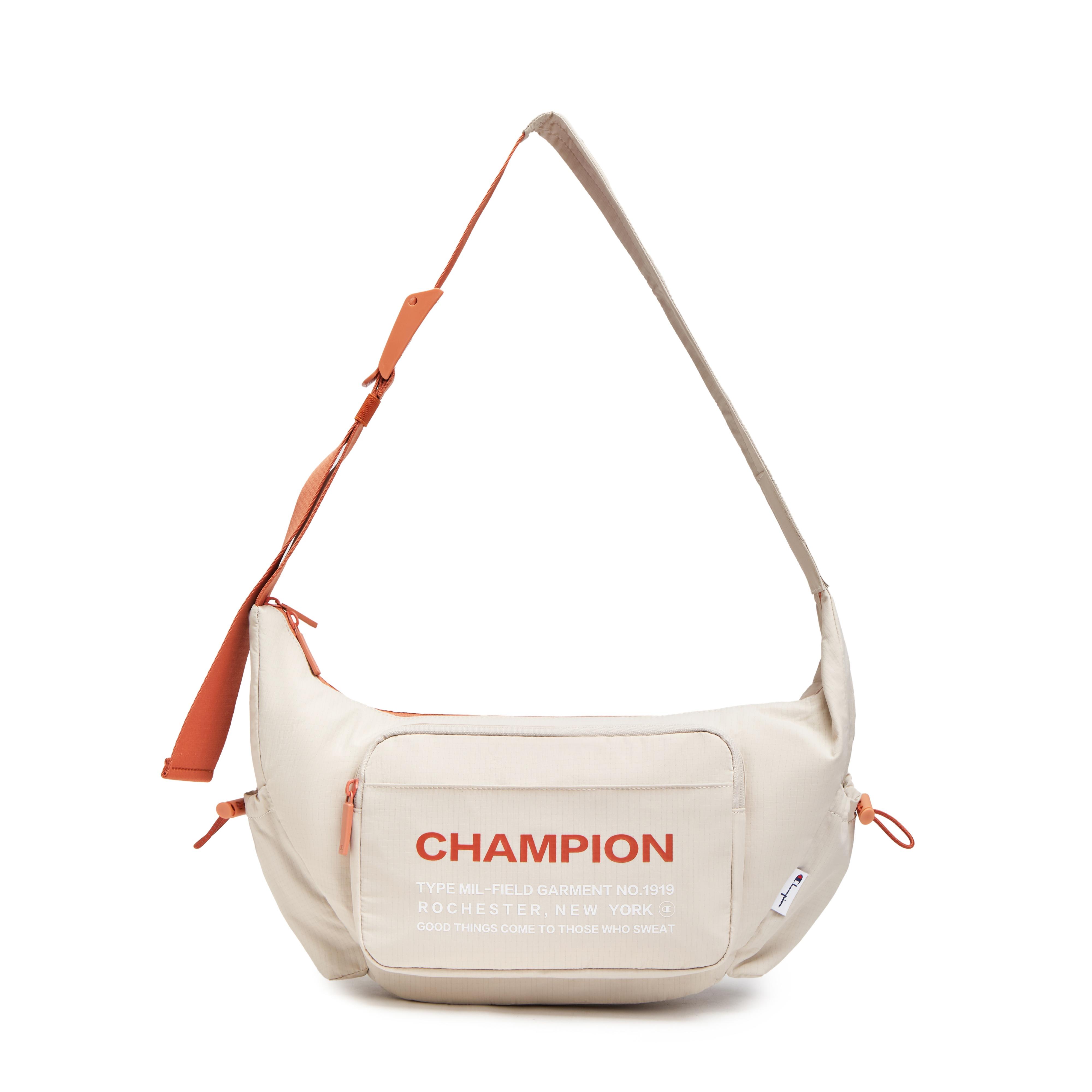 

Champion Lac Croissant Crossbody Bag Casual Sports Fashion Simple Color Block Unisex Bags White Gray Black U5BACPU34 Champion White