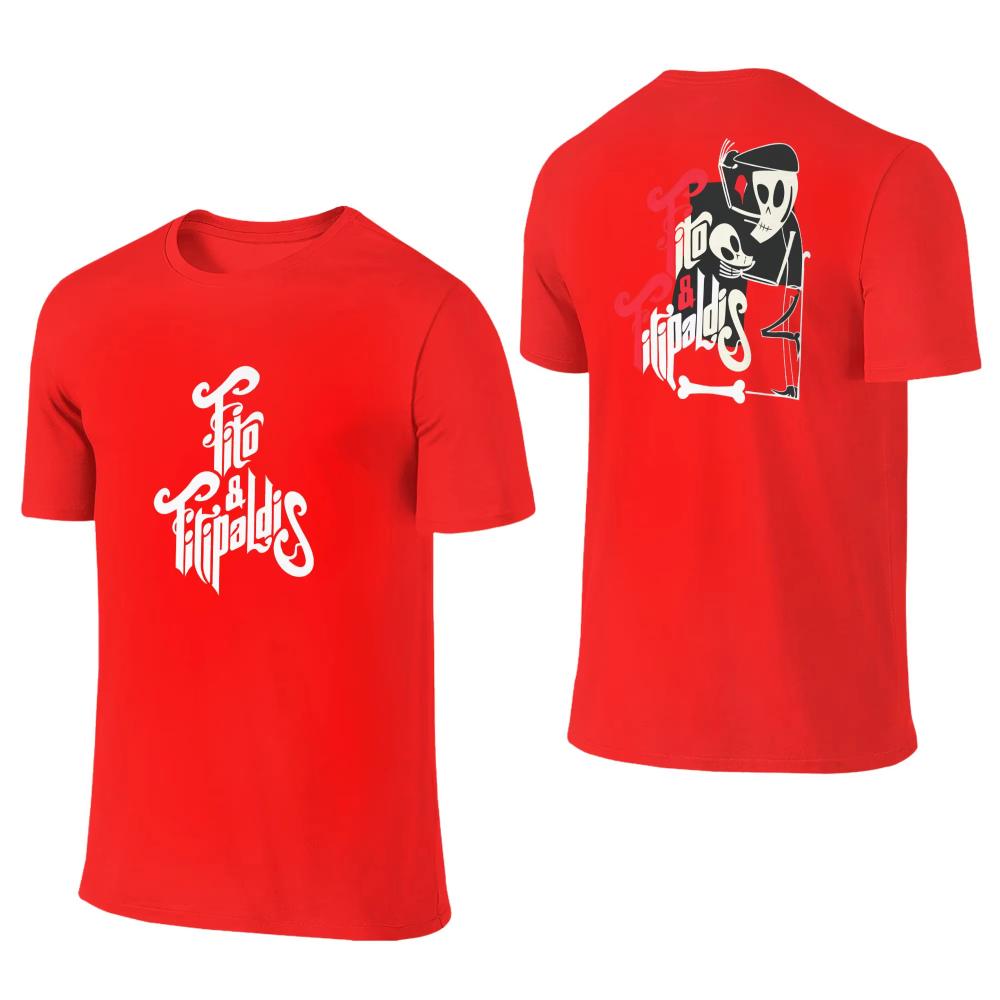 Fitos Fitipaldis Band T-Shirt Sommer Streetwear Herren Damen T-Shirts Baumwoll-T-Shirt für Paare Kurzarm-Oberteile