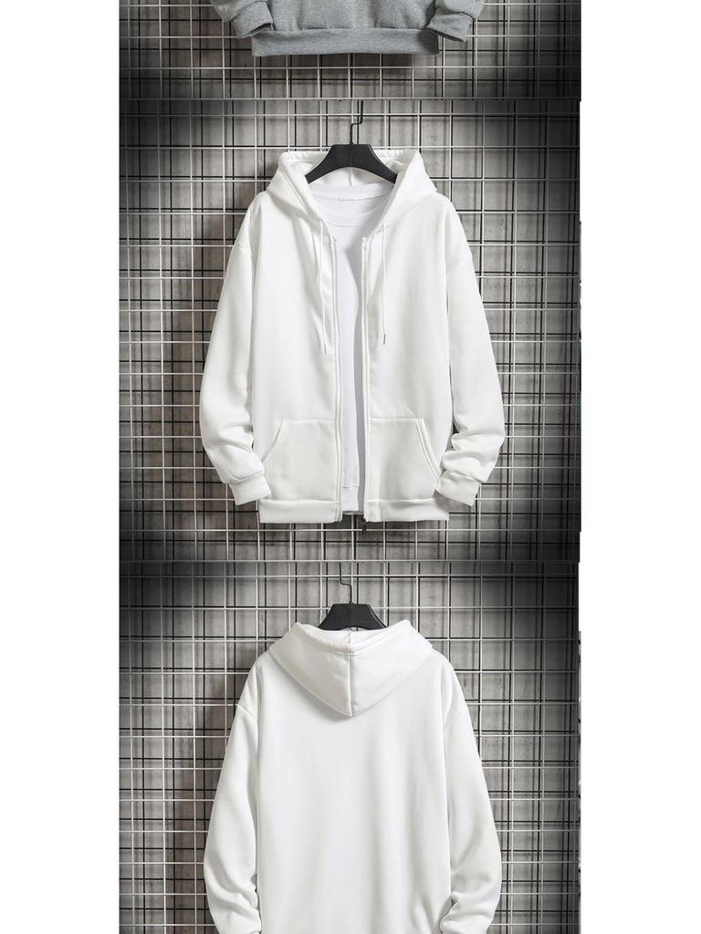 Men's Autumn/Winter Hooded Zip-Up Cardigan - Loose, Versatile, Trendy Casual Jacket
