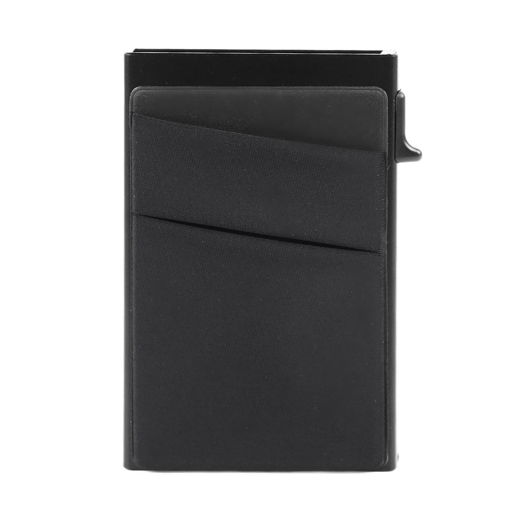 Men Slim Card Holder Wallet Secure Protection Card Holder Side Push Aluminum Alloy Slim Minimalist