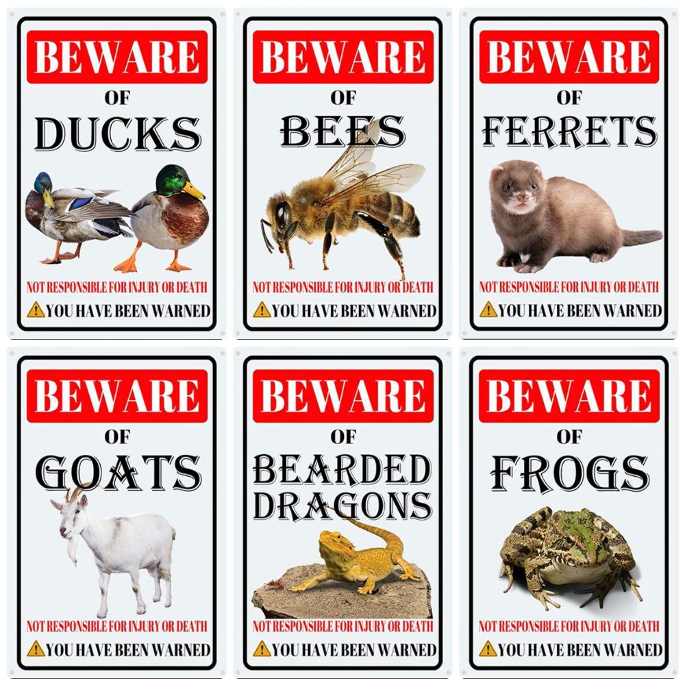 Vintage Beware of Dog, Metal Sign, Warning Danger, Protected Pit Bull Dog, No Bal, Wall Decor, Private Area Decoration, WY45