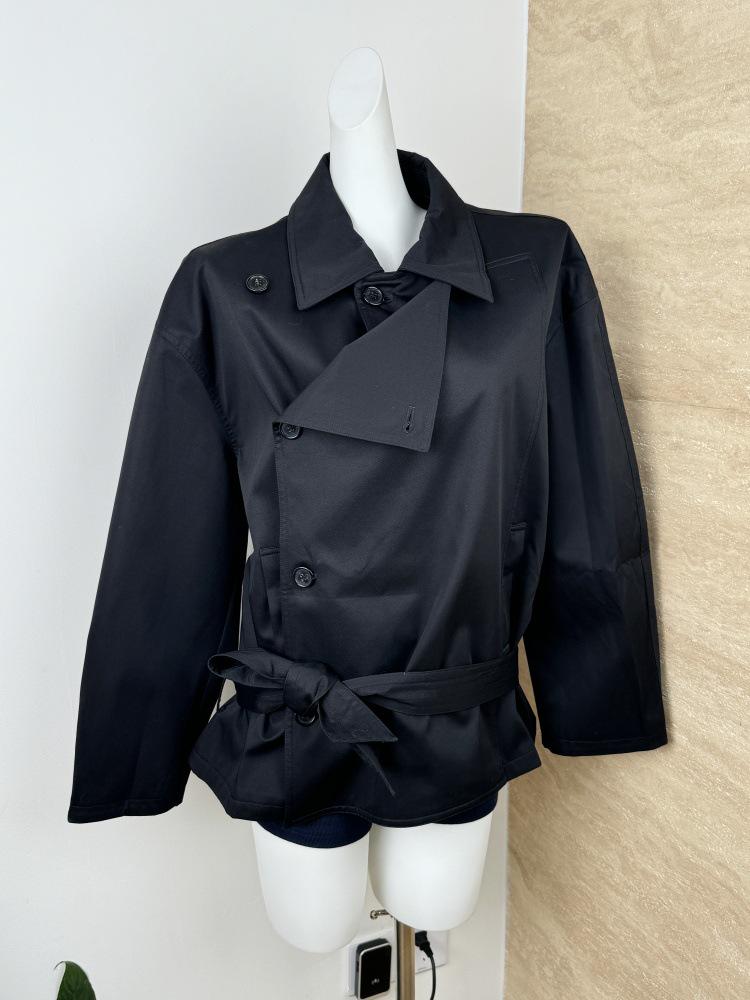 European and American High-End Niche Lapel Trench Coat: Waist-Cinching, Double-Breasted, Loose Fit, Convertible Jacket for Women