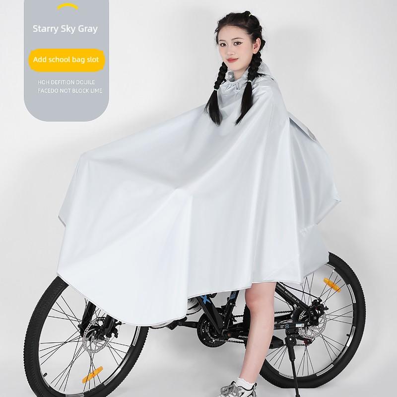 Bicycle Raincoat for Junior High School Students Single Mountain Bike for School Rainstorm Prevention Men and Women Riding Outer Wear Poncho