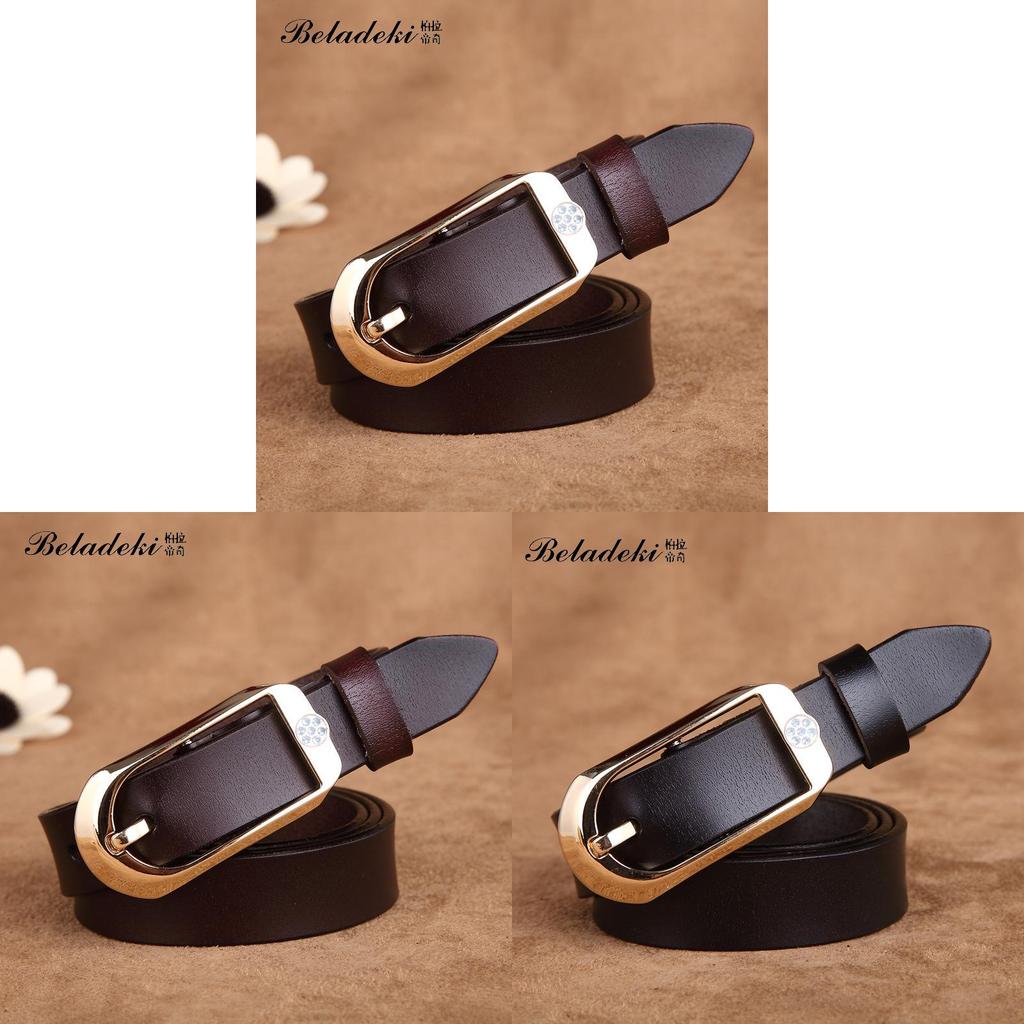 Ceinture en cuir pour femme avec boucle à ardillon pour un style décontracté ou de bureau