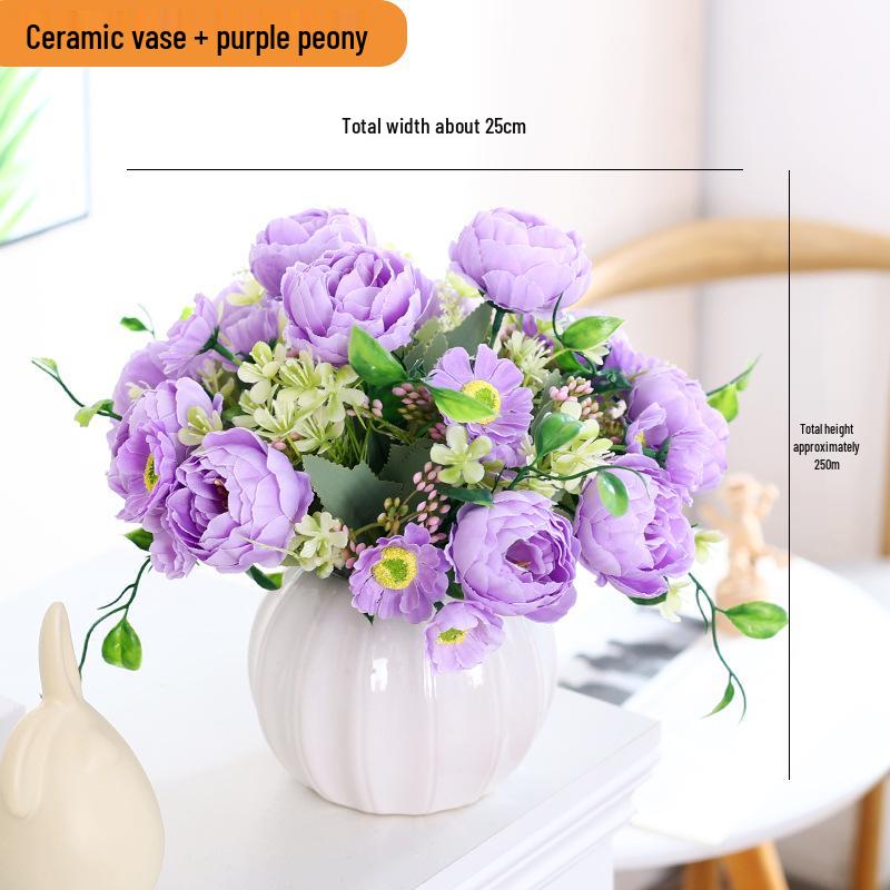 Artificial Silk Sunflower Floral Arrangement for Home Decor
