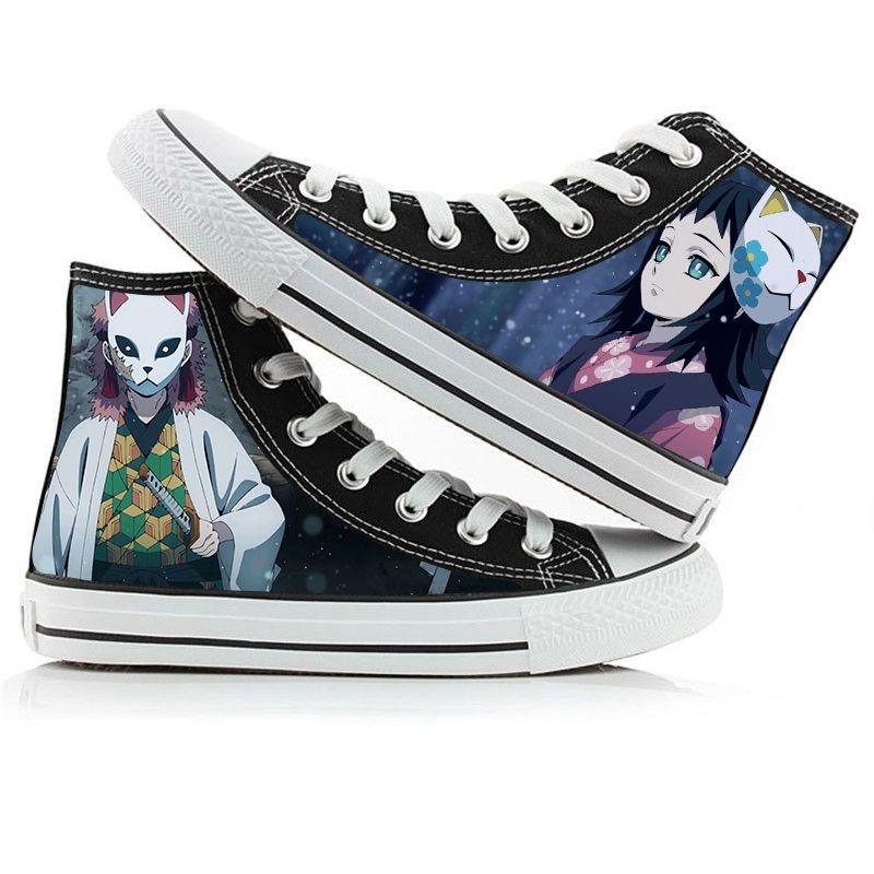 2025 Demon Slayer Print Canvas Schuhe Mode Anime Student Herren Damen Unisex Freizeitschuh Liebhaber Paarschuhe