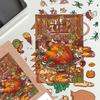 Cartoon Large Thanksgiving Festival Series Scene Stickers 3D Miniature World Unzipped DIY Scene Account