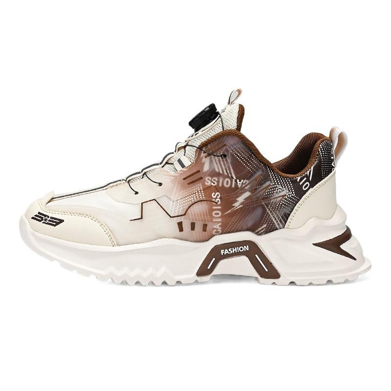 Daddy shoes men's rotating button teen sneakers men's spring new thick-soled heightening shoes sneakers